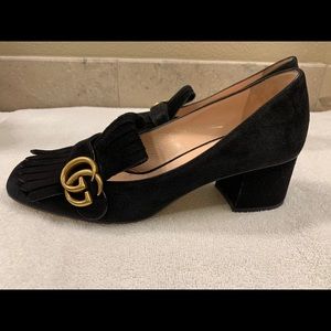 Gucci Mormont Black Suede Shoes Size 40